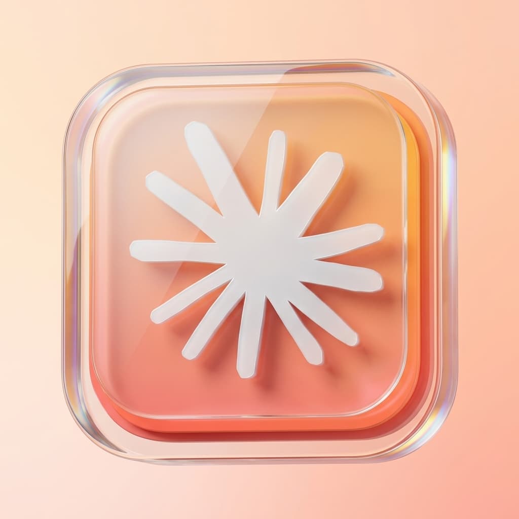 Logo Claude en style glass